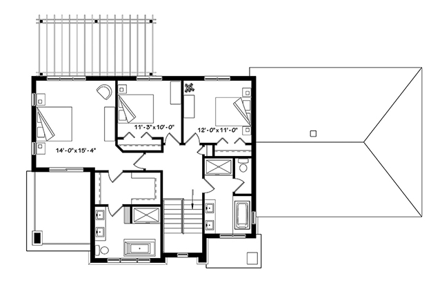 Rectangular House Plans 3 Bedroom 2 Bath 2 Bedroom House Plans, House